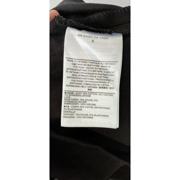 Roland Mouret Black Sheath Dress Embroidered Long Sleeve Size 0 Cocktail - Picture 6 of 6